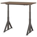 Bild 1 von IDÅSEN  Schreibtisch sitz/steh, braun/dunkelgrau 120x70 cm