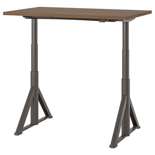 Bild 1 von IDÅSEN  Schreibtisch sitz/steh, braun/dunkelgrau 120x70 cm