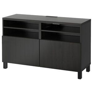 BESTÅ  TV-Bank mit Türen, schwarzbraun/Lappviken/Stubbarp schwarzbraun 120x42x74 cm
