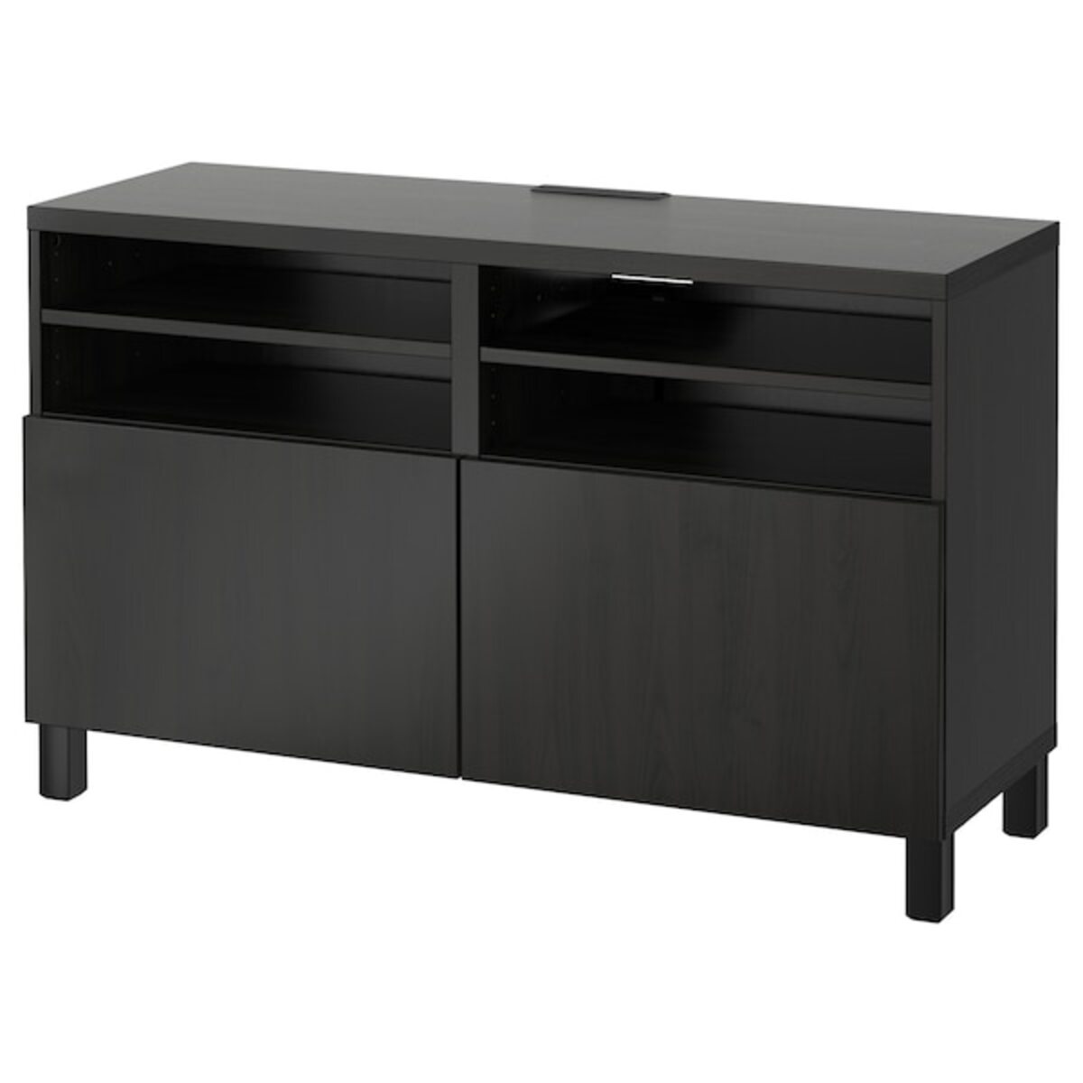 Bild 1 von BESTÅ  TV-Bank mit Türen, schwarzbraun/Lappviken/Stubbarp schwarzbraun 120x42x74 cm