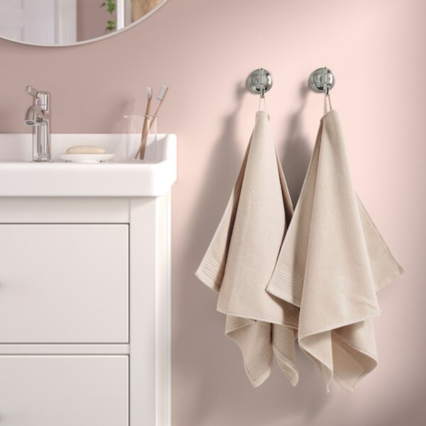 Bild 3 von VINARN  Handtuch, hellgrau/beige 50x100 cm