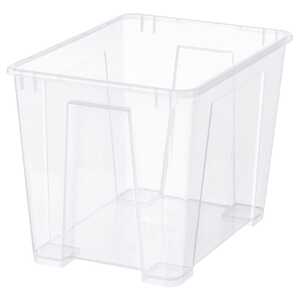 SAMLA  Box, transparent 39x28x28 cm/22 l