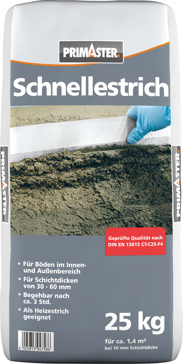 Bild 1 von Primaster Schnellestrich 25 kg grau 4,0 mm 42 St. Palettenabnahme