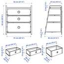 Bild 3 von LOTE  Kommode mit 3 Schubladen, weiß 55x62 cm