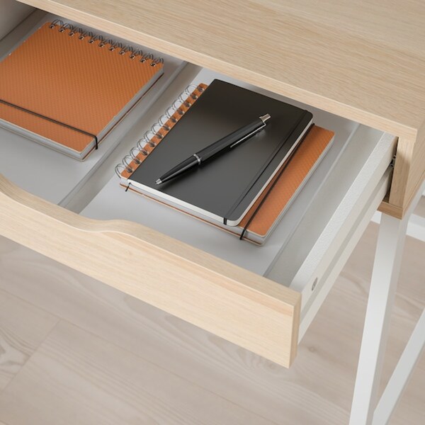 Bild 2 von ALEX  Schreibtisch, weiß las./Eichenachbildung 100x48 cm