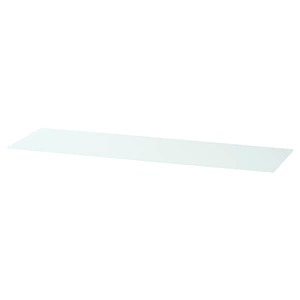 MALM  Glasplatte, weiß 160x48 cm