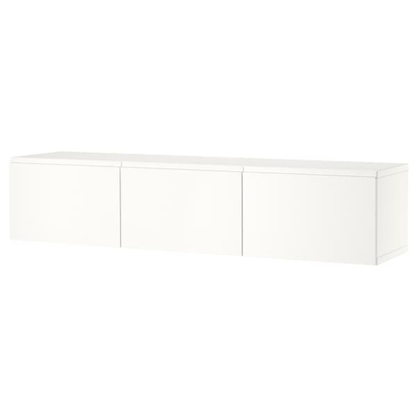 Bild 1 von BESTÅ  TV-Bank mit Türen, weiß/Västerviken weiß 180x42x38 cm