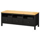 Bild 1 von HEMNES  TV-Bank, schwarzbraun/hellbraun 148x47x57 cm