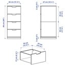 Bild 4 von NORDLI  Kommode mit 4 Schubladen, weiß 40x99 cm