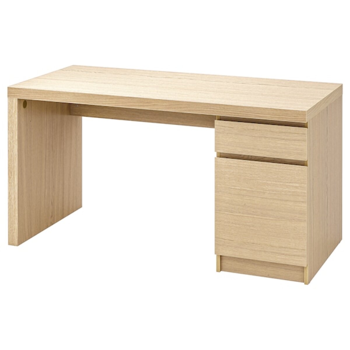 Bild 1 von MALM  Schreibtisch, Eichenfurnier weiß lasiert 140x65 cm