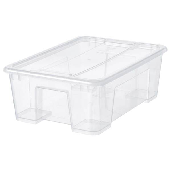 Bild 1 von SAMLA  Box mit Deckel, transparent 39x28x14 cm/11 l