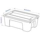 Bild 4 von SAMLA  Box mit Deckel, transparent 39x28x14 cm/11 l