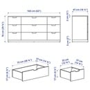 Bild 4 von NORDLI  Kommode mit 9 Schubladen, weiß 160x76 cm