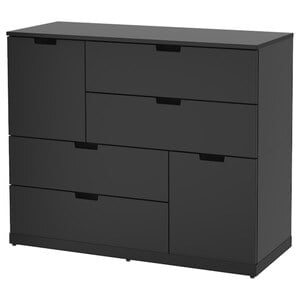 NORDLI Kommode mit 6 Schubladen, anthrazit