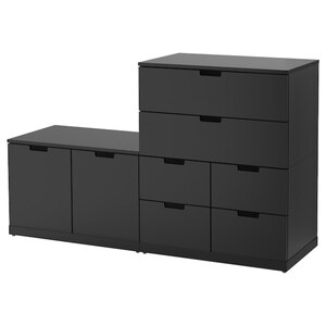 NORDLI  Kommode mit 8 Schubladen, anthrazit 160x99 cm