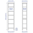 Bild 3 von HEMNES  Bücherregal, weiß gebeizt 49x197 cm