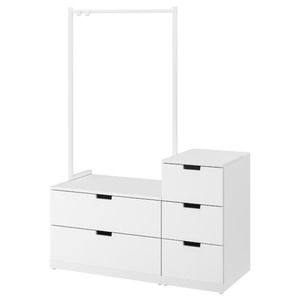 NORDLI Kommode mit 5 Schubladen, weiß