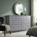 Bild 2 von HEMNES
              
                Kommode mit 8 Schubladen, grau lasiert, 160x96 cm