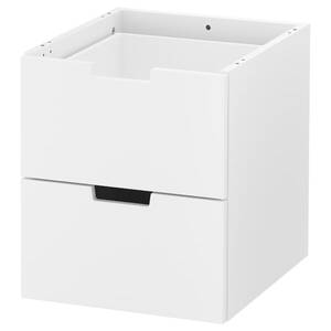 NORDLI  Schubladenelement/2 Schubl., weiß 40x45 cm