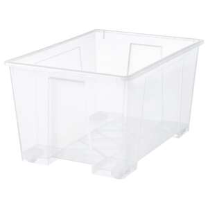 SAMLA  Box, transparent 78x56x43 cm/130 l