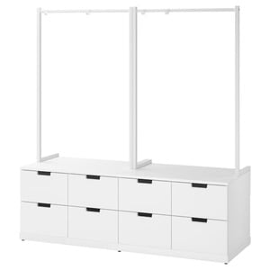 NORDLI  Kommode mit 8 Schubladen, weiß 160x169 cm