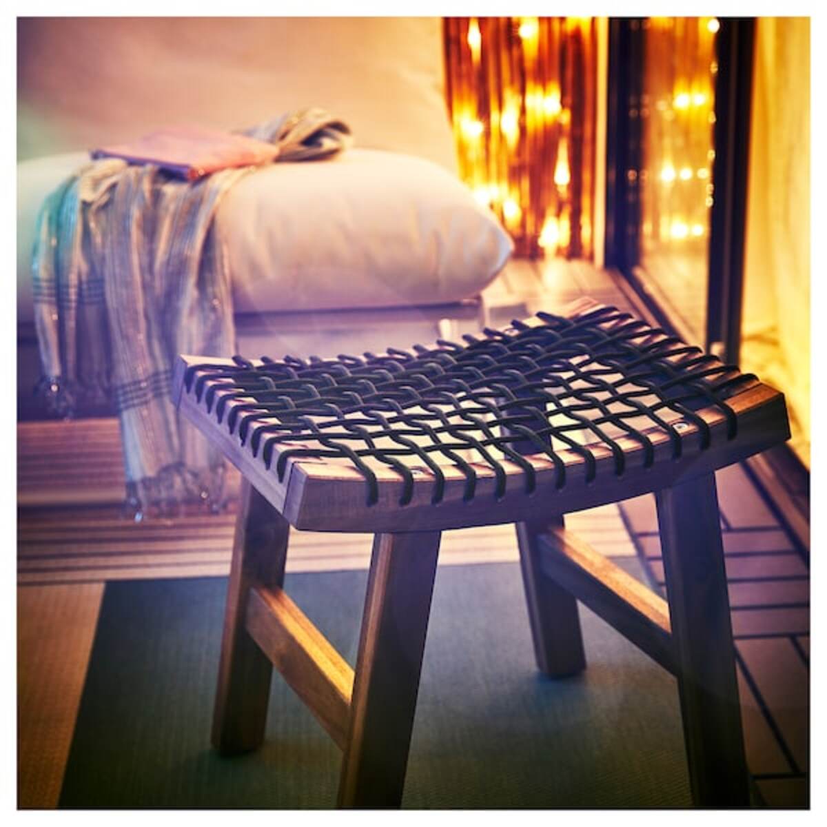 Bild 3 von STACKHOLMEN  Hocker/außen, hellbraun lasiert 48x35x43 cm