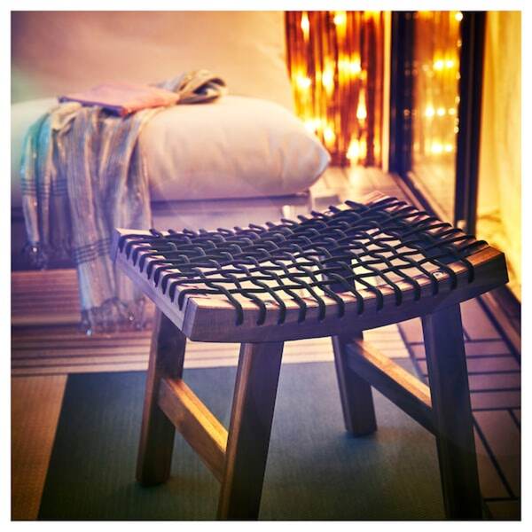 Bild 3 von STACKHOLMEN  Hocker/außen, hellbraun lasiert 48x35x43 cm