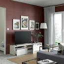 Bild 2 von BESTÅ  TV-Bank mit Schubladen und Tür, weiß/Timmerviken weiß 180x42x39 cm