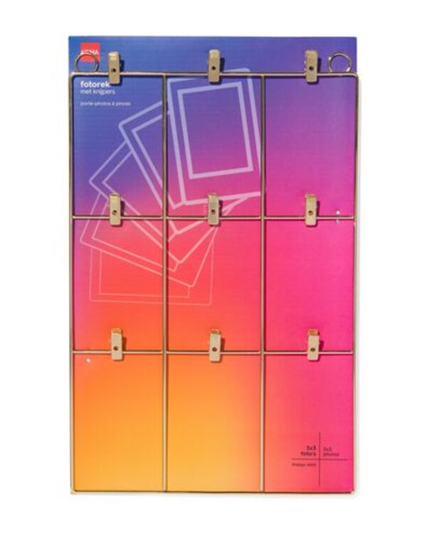 Bild 4 von Instax-Fotohalter, 35 x 23 cm, golden, 9 Klammern