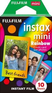 10er-Pack Fotopapier für Fujifilm Instax Mini, Rainbow