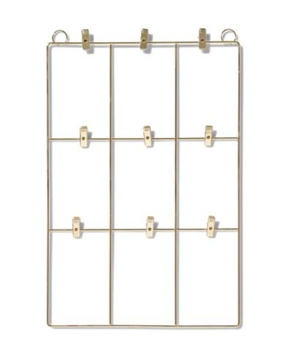 Bild 1 von Instax-Fotohalter, 35 x 23 cm, golden, 9 Klammern