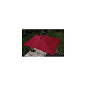 Sonnenschirm Lissabon, Gartenschirm Marktschirm, 2x3m Polyester/Holz 6kg ~ bordeaux