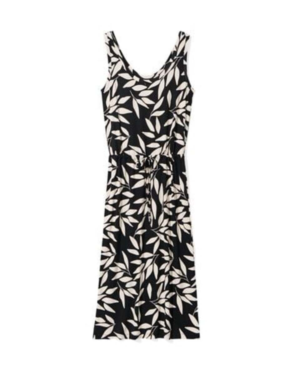 Bild 1 von Damen-Kleid Hope, ärmellos, Blätter schwarz