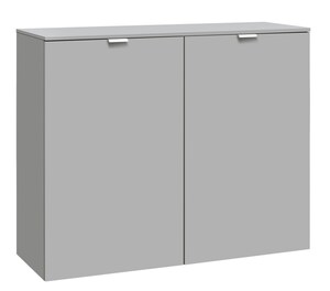 LIV´IN Kommode SANFORD 100 x 80 cm Seidengrau - Tiefe 42 cm - Holznachbildung - 2 Drehtüren