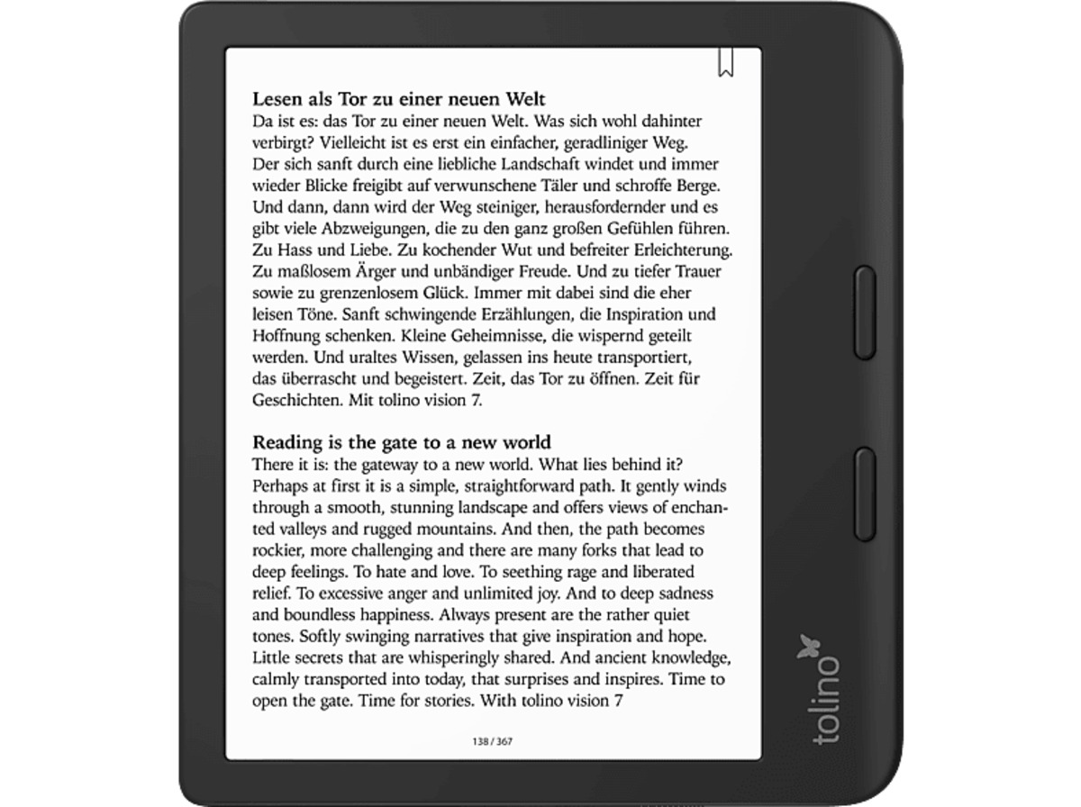 Bild 1 von TOLINO Vision Color by Thalia 32 GB eReader Schwarz, Schwarz