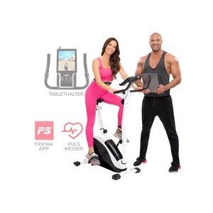 Miweba Sports Ergometer ME400, Fahrradergometer für zuhause, sitzend, 12 kg Schwungmasse (Schwarz Weiß)