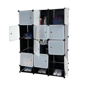 Regalsystem Cairns T306, Steckregal Garderobe Kleiderschrank, 8 Boxen je 37x37x47cm schwarz