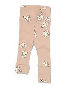 größenflexible Miffy-Newborn-Leggings, gerippt hellbraun