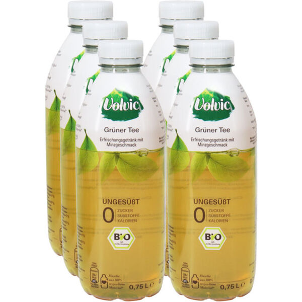 Bild 1 von Volvic BIO Grüner Tee mit Minzgeschmack, 6er Pack (EINWEG) zzgl. Pfand