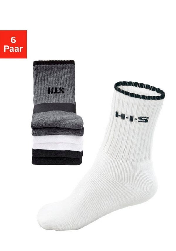 Bild 1 von H.I.S Sportsocken (Packung, 6-Paar) mit Frottee & verstärkten Belastungszonen