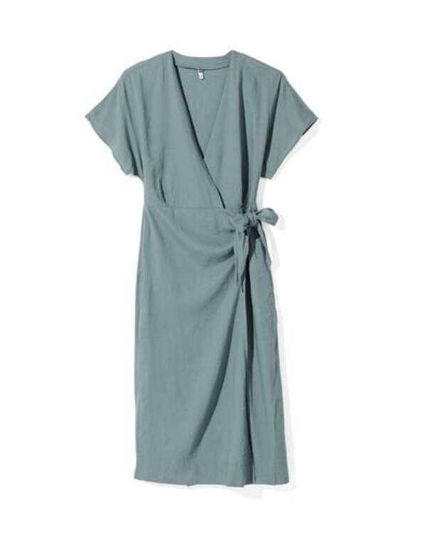 Bild 1 von Damen-Wickelkleid Raiza, mit Leinenanteil grün
