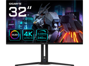 GIGABYTE AORUS FO32U2 31,5 Zoll QHD Gaming Monitor (0,03 ms Reaktionszeit, 240 Hz), Schwarz