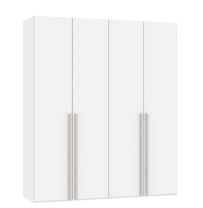 Kleiderschrank 203 cm x 236 cm NB weiß - inkl. 2 verstellbaren Einlegeböden