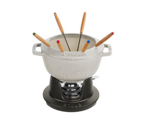 STAUB Fondue-Set, weiß