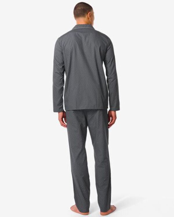 Bild 3 von Herren-Pyjama mit Blöcken, Popeline schwarz