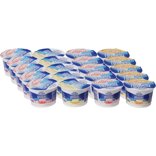 Bild 1 von Mertinger Fruchtjoghurt Mix Banane, Erdbeere & Pfirsich, 20er Pack