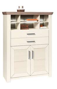 set one by Musterring Highboard YORK - B/H/L. 105 x 143 x 42 cm - Pino Aurelio /Eiche Nelson