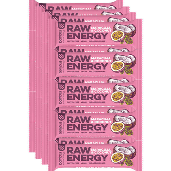 Bild 1 von Bombus Raw Energy Raw Energy Maracuja & Coconut, 20er Pack