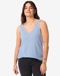 dames singlet Carry met linnen blau