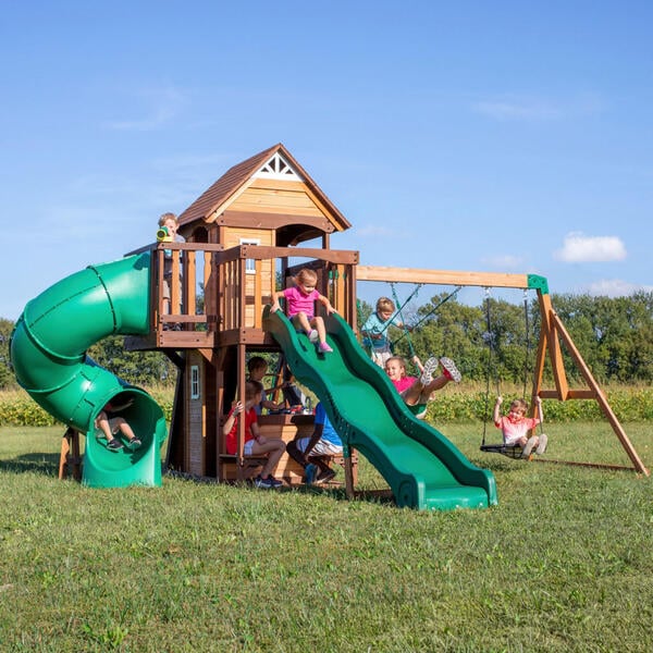 Bild 1 von Backyard Discovery Spielturm Cedar braun B/H/T: ca. 470x300x560 cm